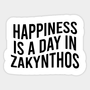 Happiness is a day in Zakynthos Sticker